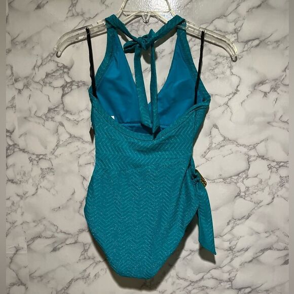 TRINA TURK EMPIRE HALTER ONE PIECE - Picture 12 of 14